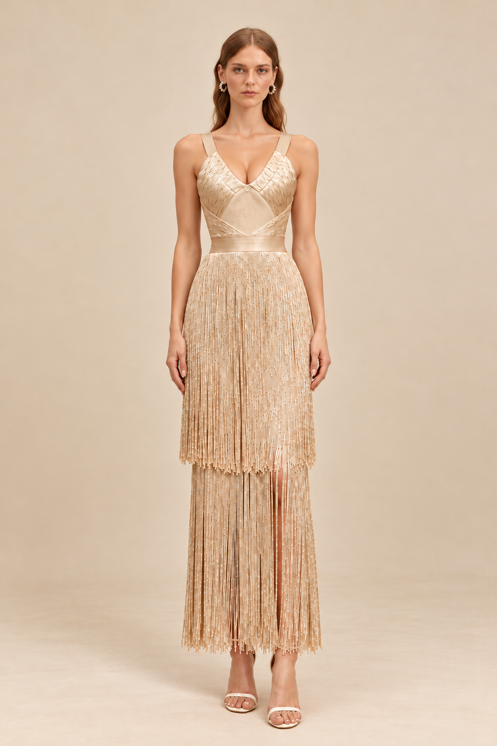 Amarante Bandage Fringe Dress