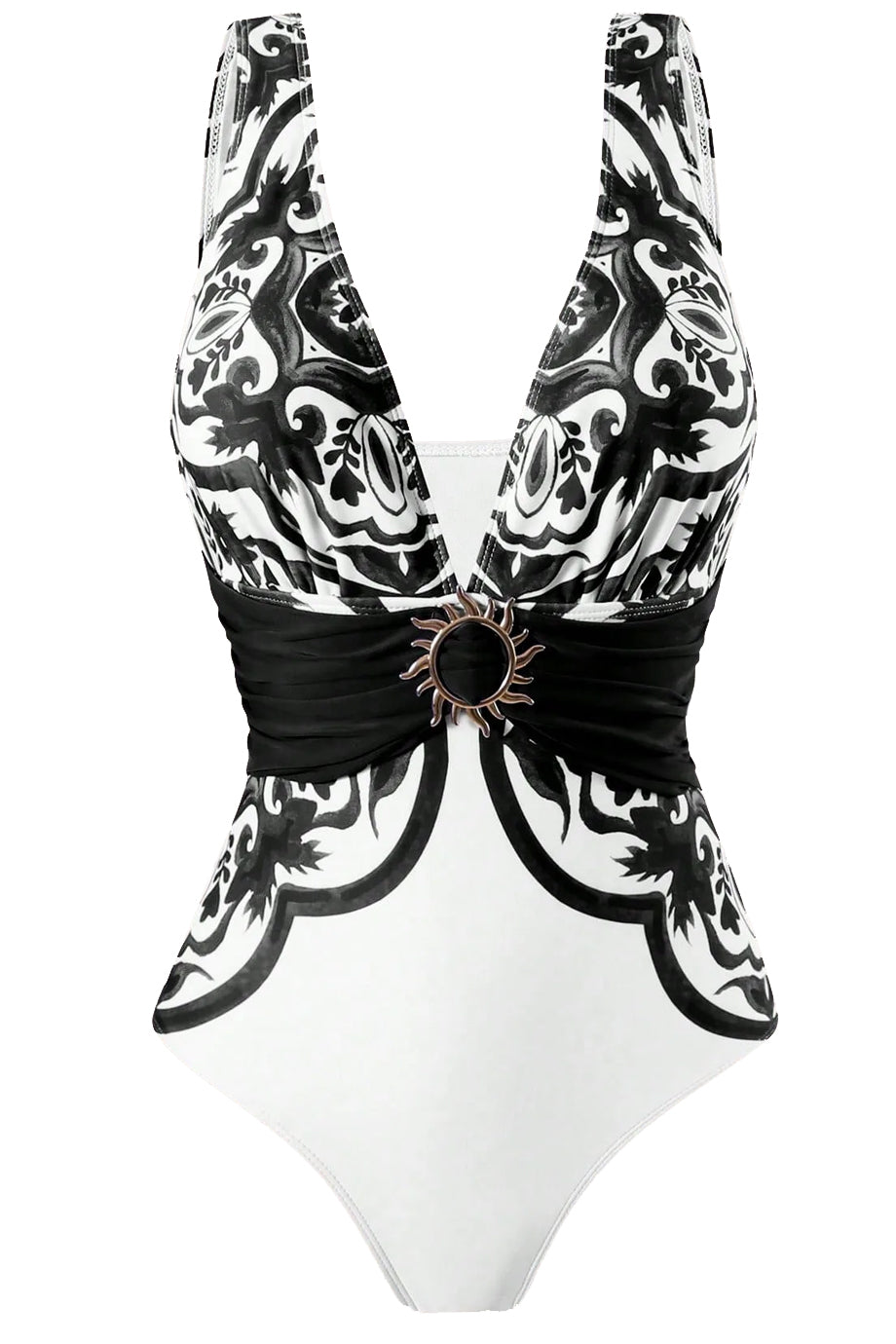 Bellacote One-Piece Swimsuit, Wide-Leg Trousers, and Pareo Skirt Set