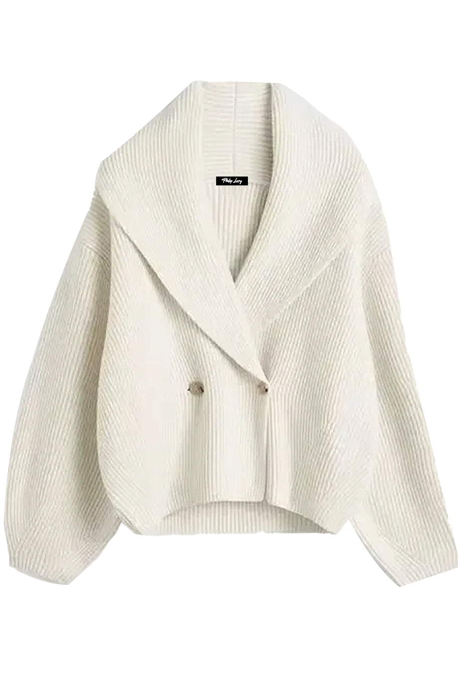 Nerisse Πλεκτή Φαρδιά Ζακέτα με Γιακά | Ζακέτες Πλεκτά Knitwear Cardigans | Nerisse Knit Cardigan with Wide Collar