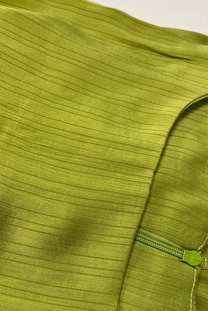 Vestido midi de satén verde claro Odine