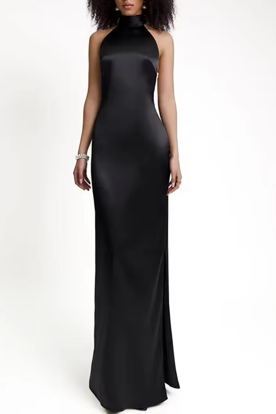 Simone Black Backless Dress