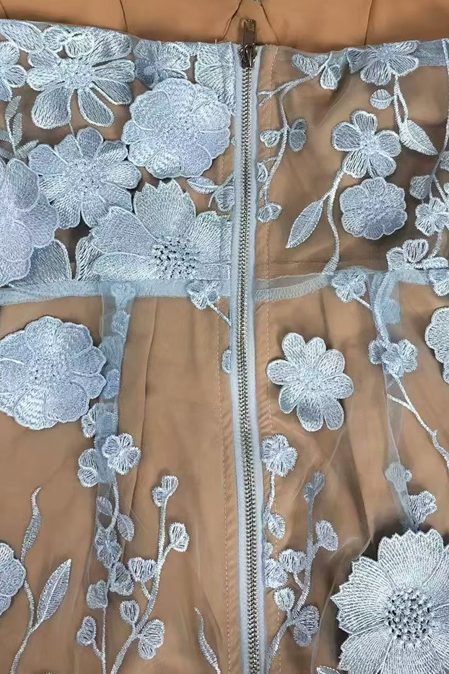 Enchanted Flowers Στράπλες Βραδινό Φόρεμα | Βραδινά Φορέματα - Evening Dresses | Enchanted Flowers Strapless Lace Dress