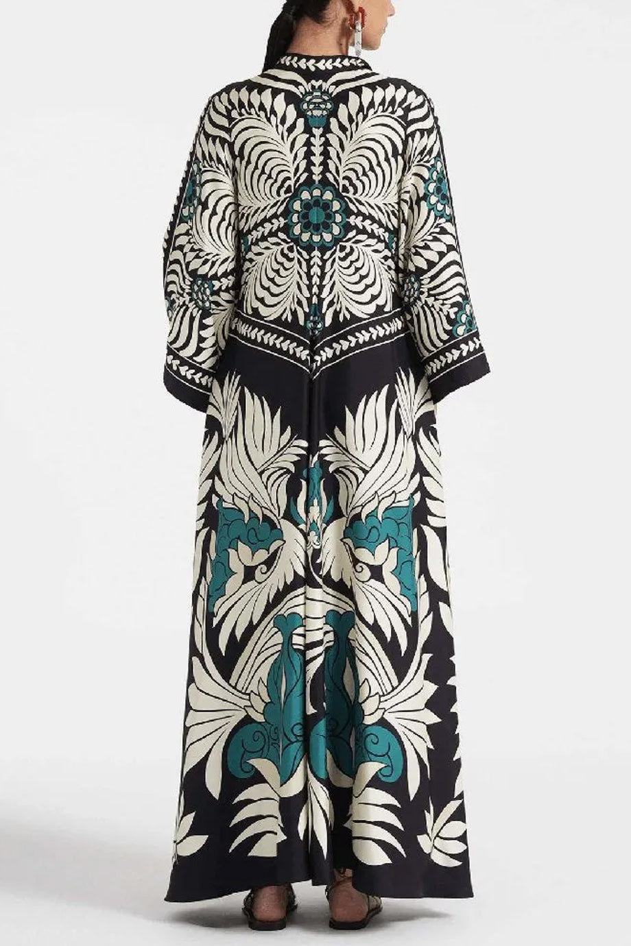 Mixtile Εμπριμέ Μάξι Φόρεμα Καφτάνι | Καφτάνια Κιμονό Ριχτά Φορέματα - Beachwear - Loungewear | Mixtile Maxi Printed Kaftan Dress