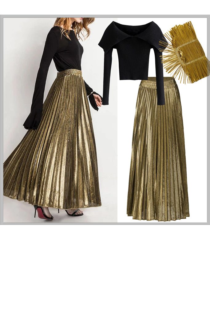 Conjunto Sparley con Top, Falda y Clutch