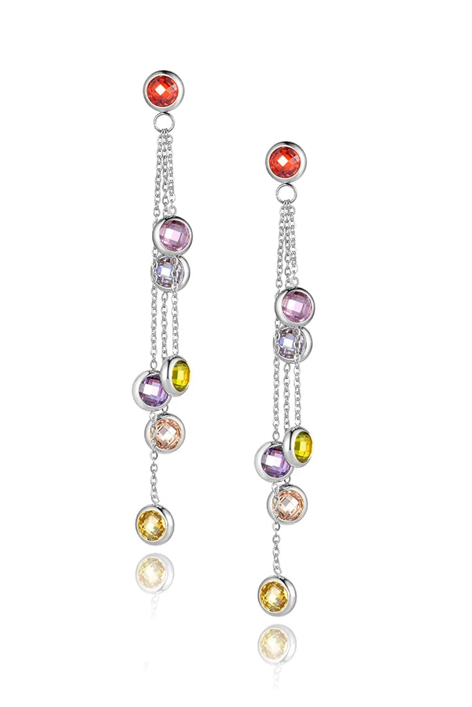 Pendientes Larida Plata con Cristales