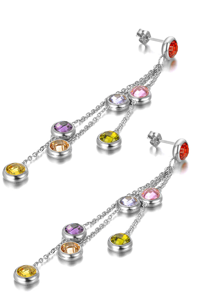 Pendientes Larida Plata con Cristales