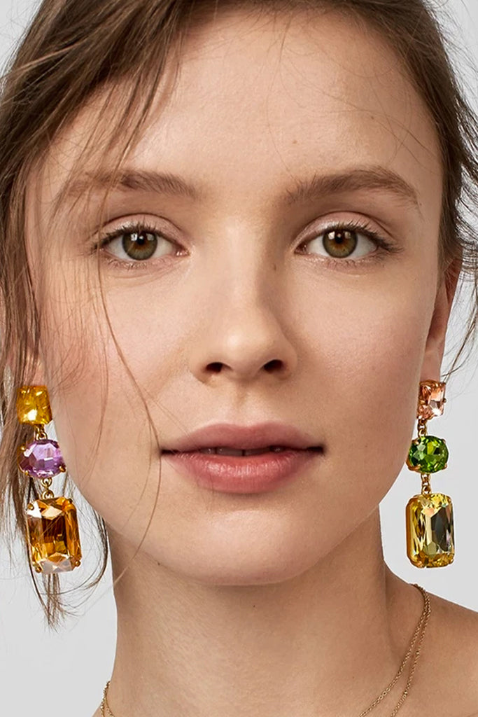 Pendientes de cristal de colores Kigero