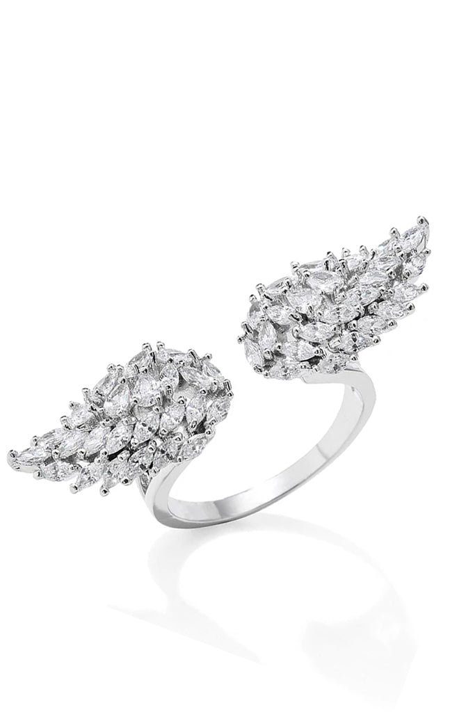 Anillo Alas de Plata con Cristales