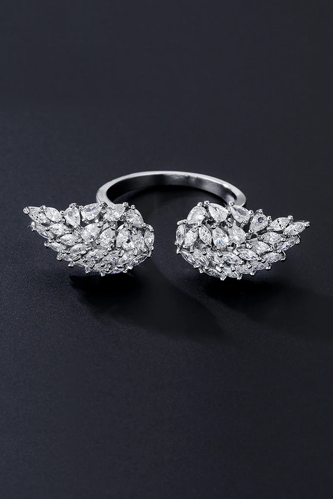 Anillo Alas de Plata con Cristales