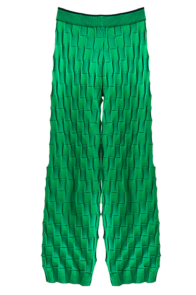 Conjunto de pantalón y top de punto verde Alira