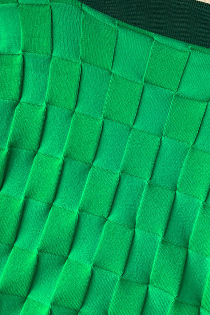 Conjunto de pantalón y top de punto verde Alira