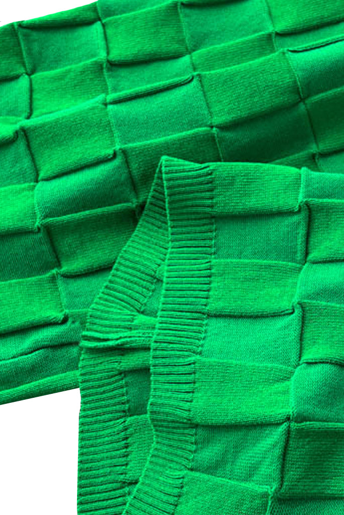 Conjunto de pantalón y top de punto verde Alira