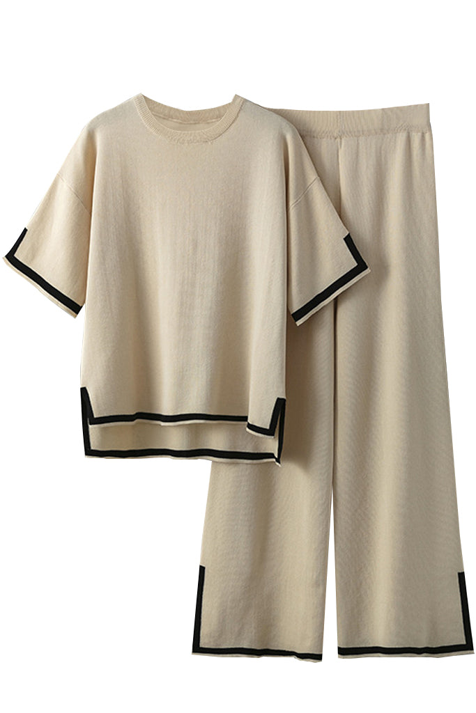 Conjunto de pantalón y top de punto Kotery