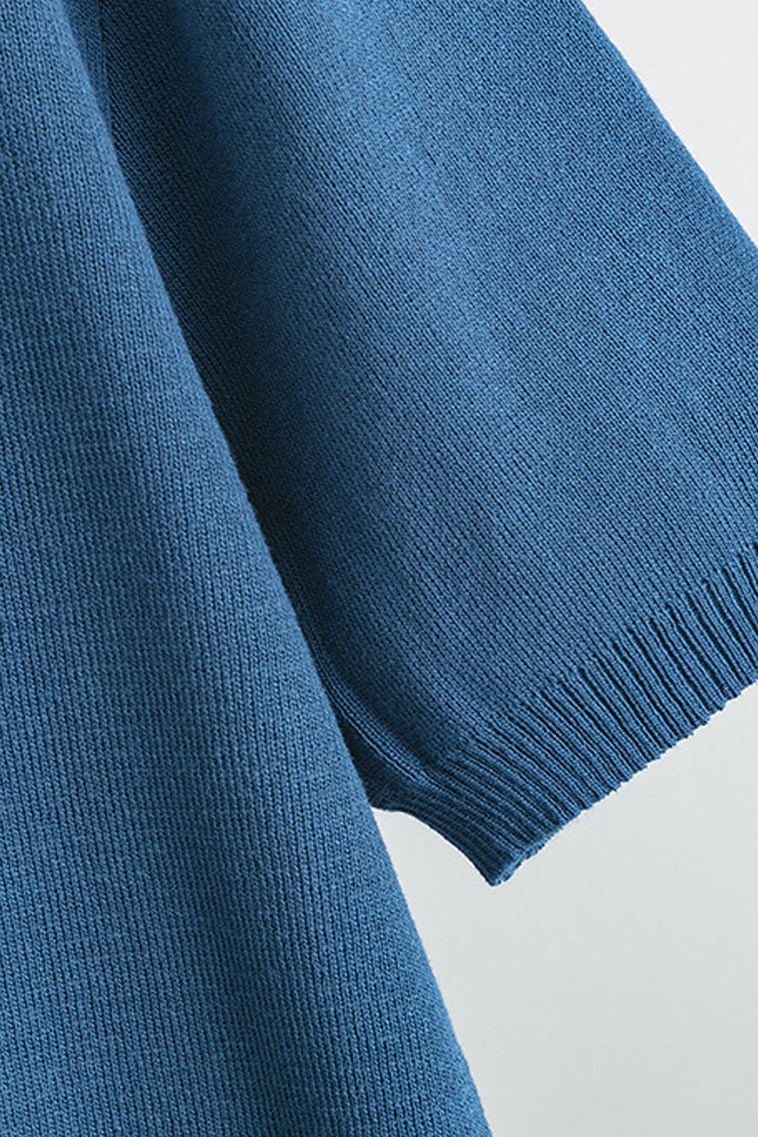 Conjunto de punto azul Farley con top y pantalones