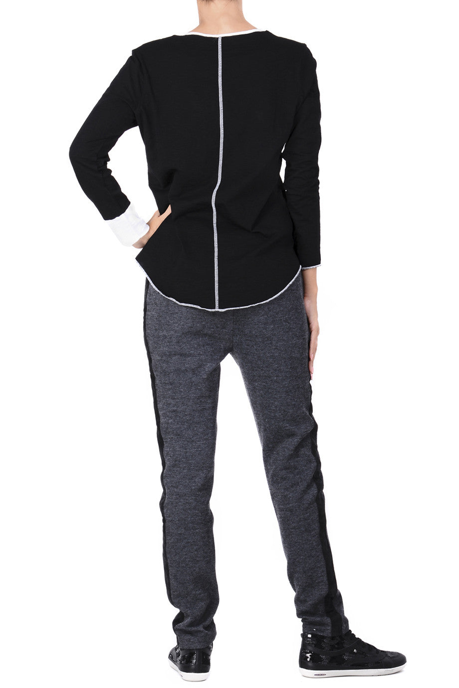 Σκούρο Γκρι Ελαστικό Παντελόνι | Γυναικεία Παντελόνια