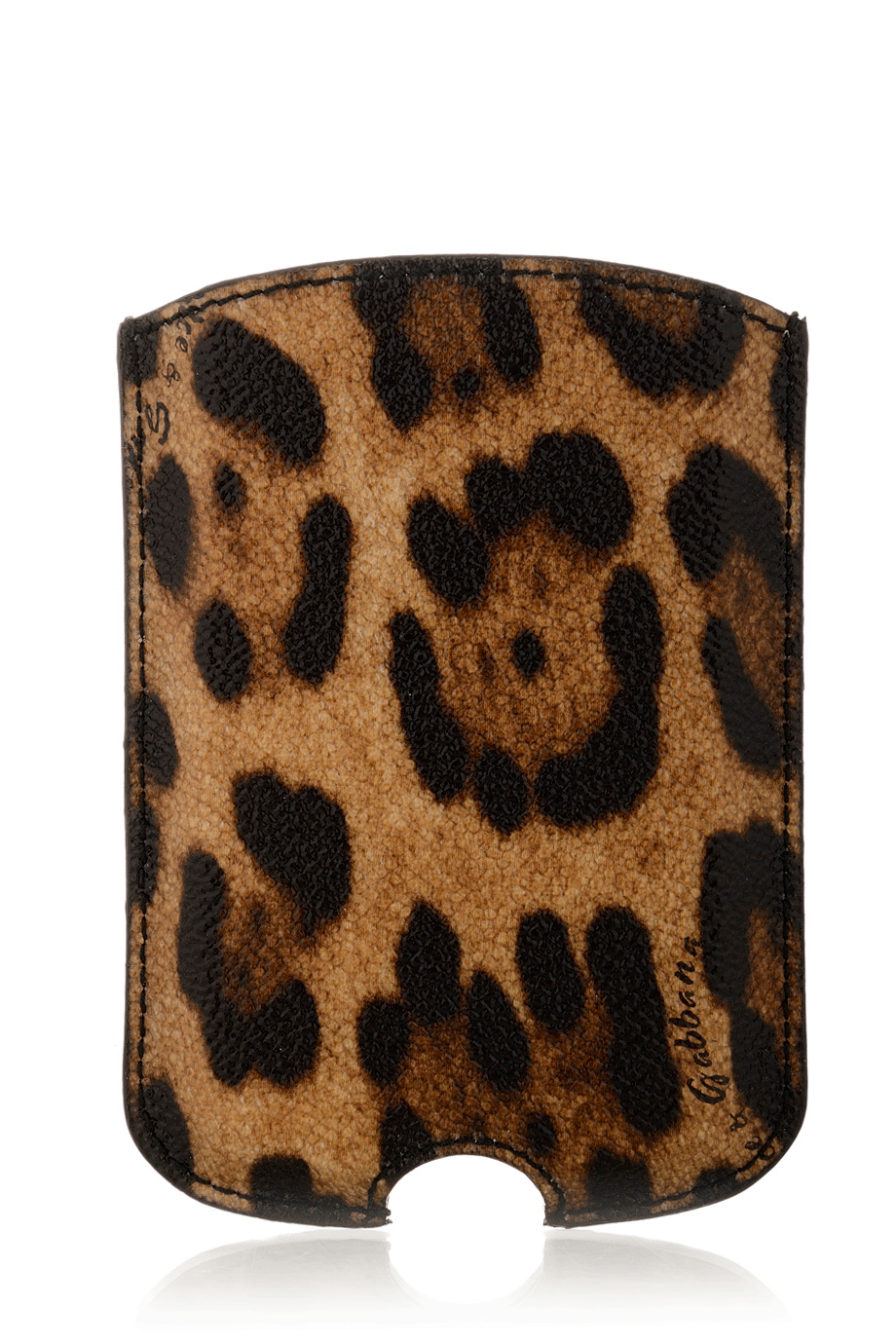 DOLCE & GABBANA - LEOPARD Καφέ Ματ Δερμάτινη Θήκη Κινητού Blackberry Samsung