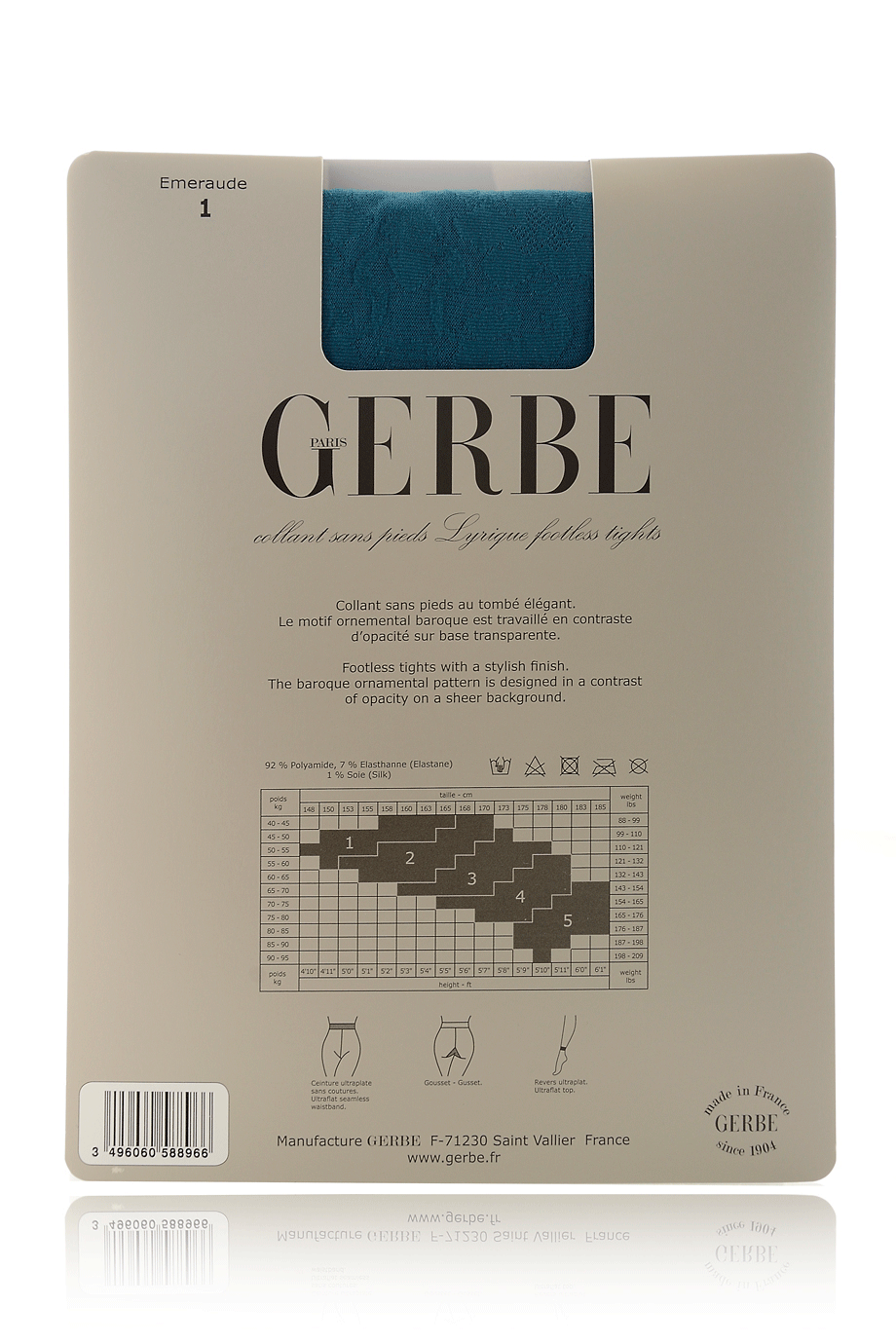 GERBE LYRIQUE Σμαραγδί Κολάν με Σχέδιο Μπαρόκ