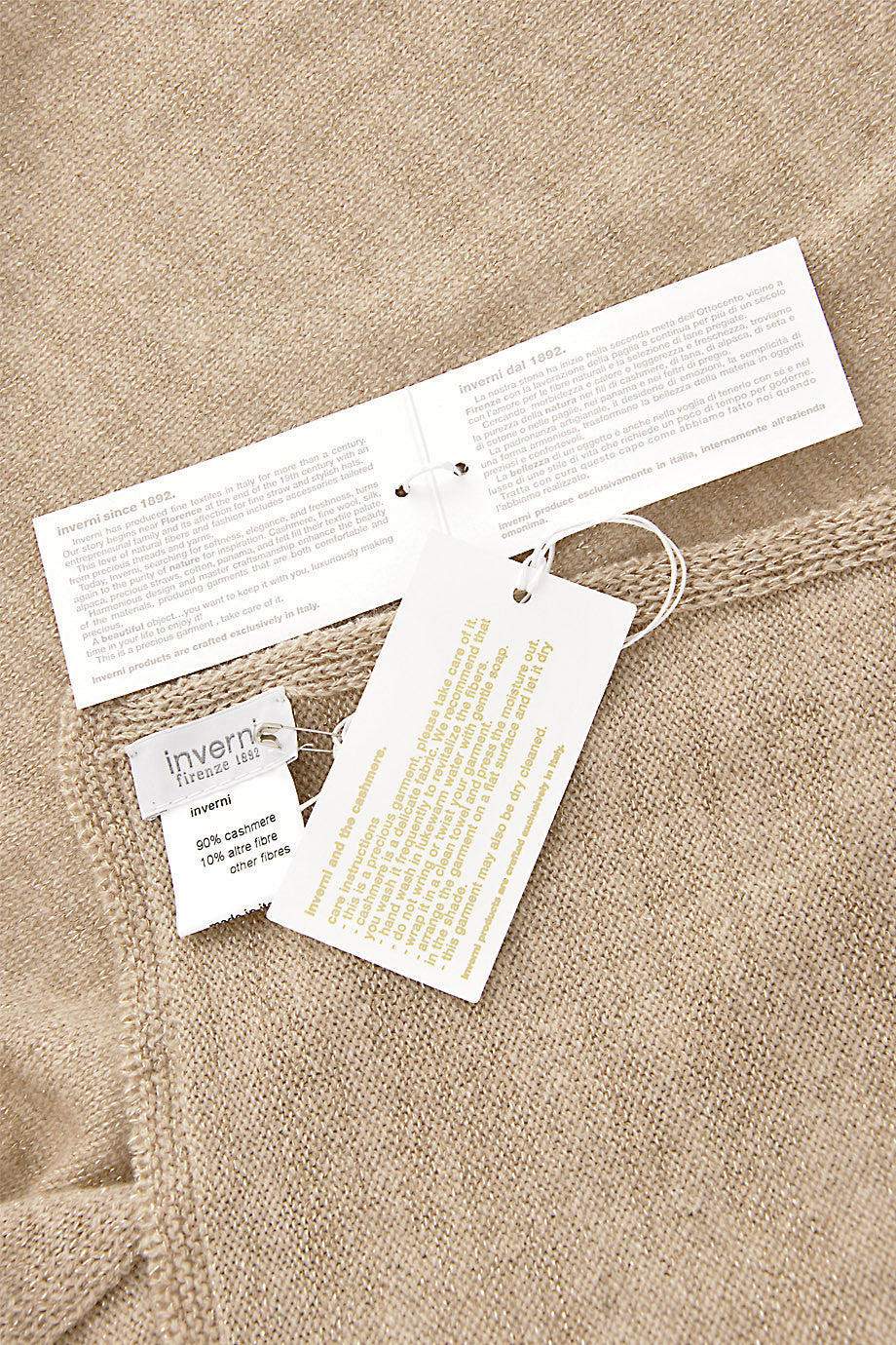 SNOWFLAKE Beige Knitted Scarf