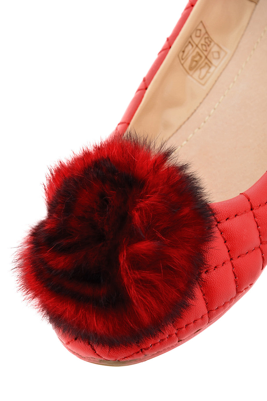 Κόκκινες Καπιτονέ Μπαλαρίνες | Γυναικεία Παπούτσια