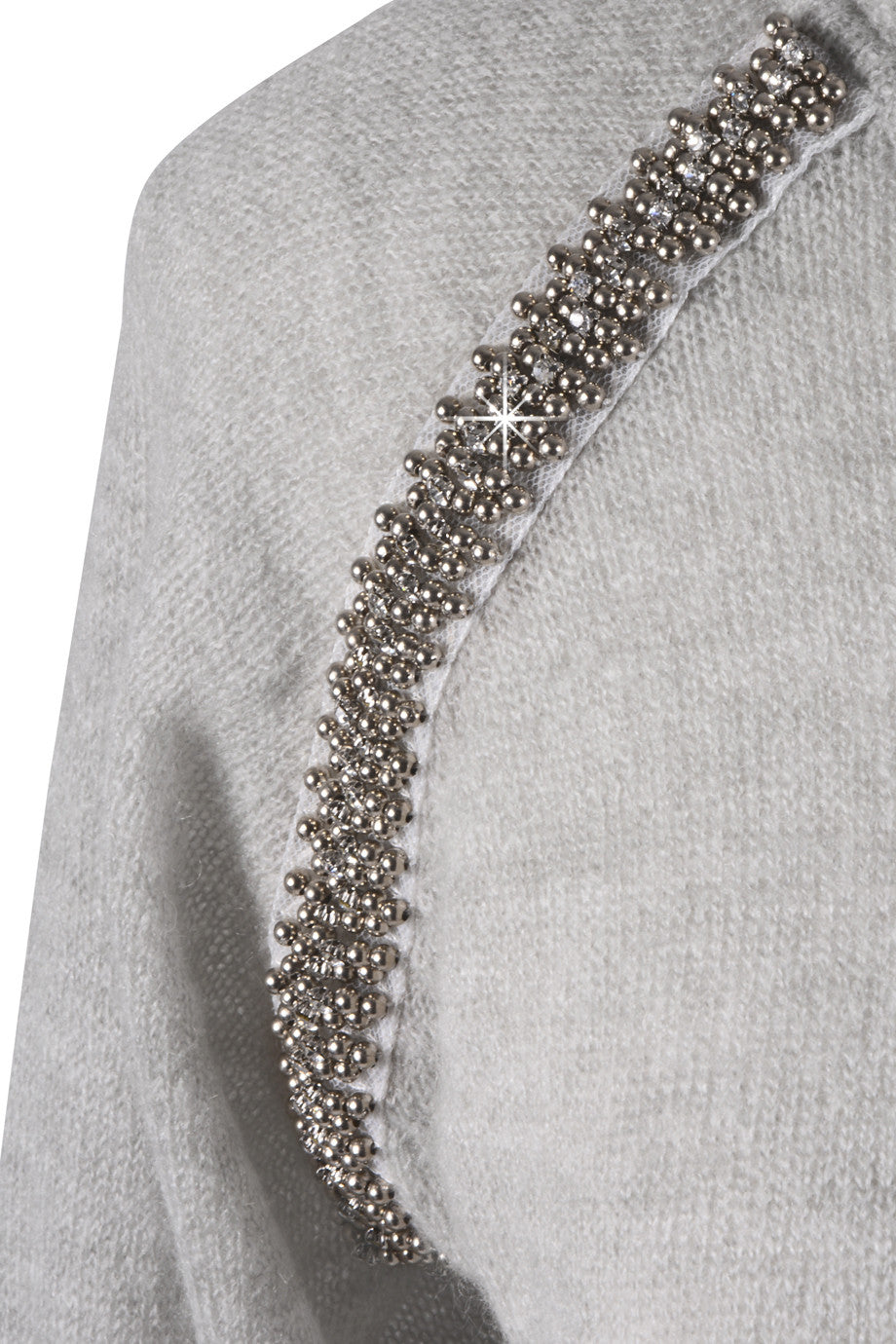 Γκρι Μακριά Μπλούζα με Δαντέλα | Γυναικεία Ρούχα