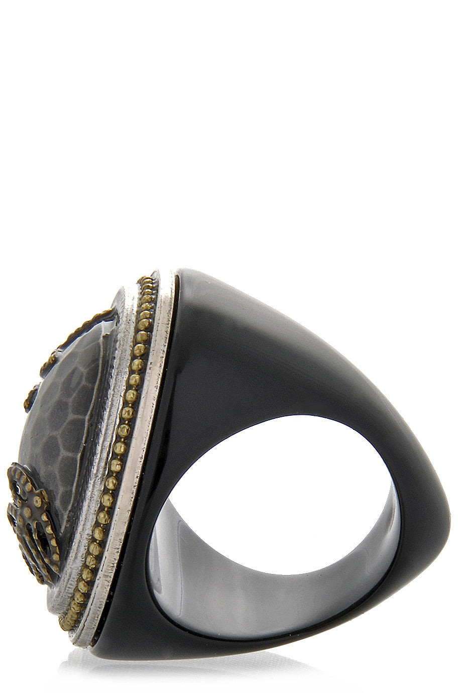 Beehive Γκρι Μαύρο Δαχτυλίδι - Ringseclectic | Κοσμήματα - Δαχτυλίδια