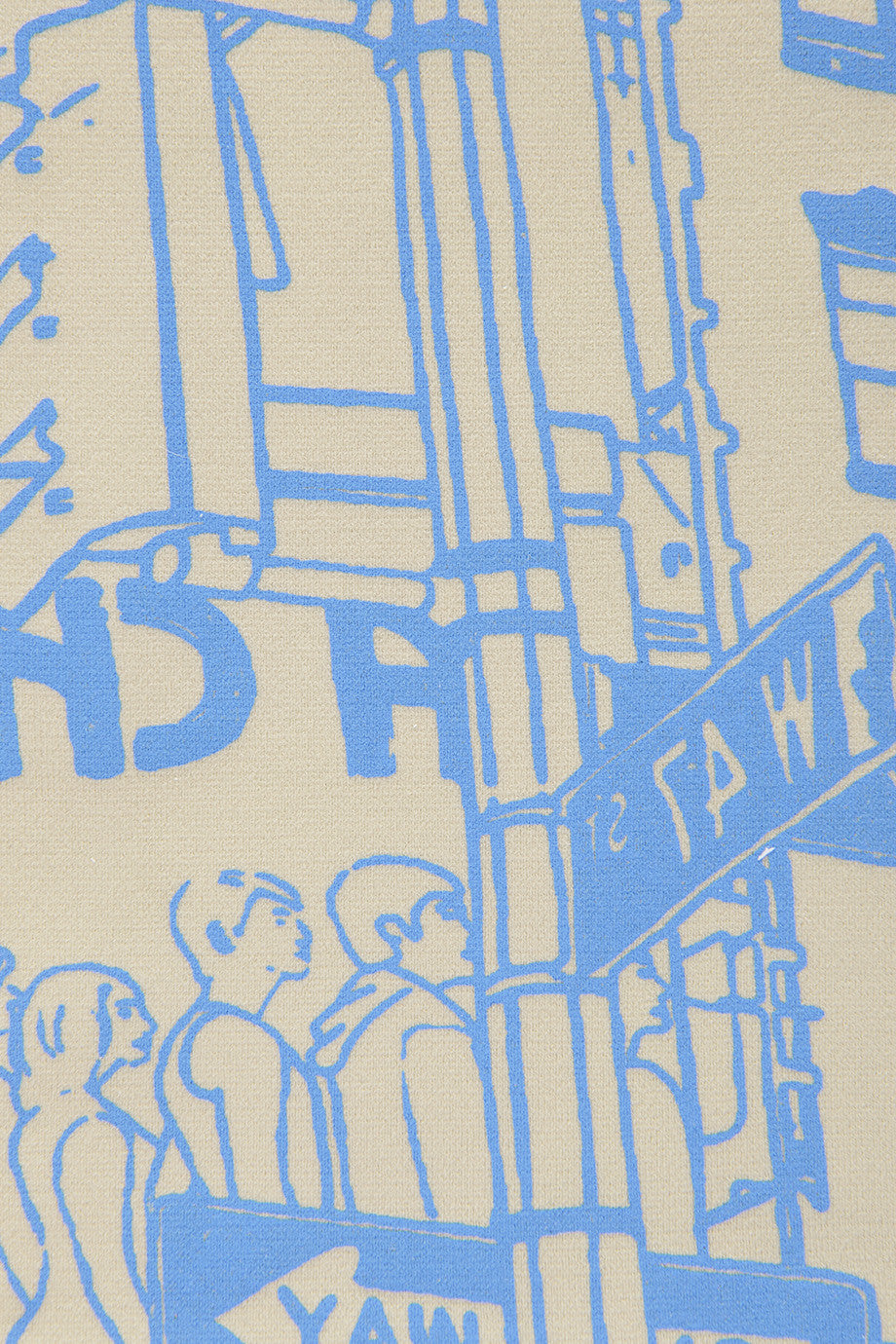 ZOHARA ONE WAY Λευκό Κολάν με Μπλε Σχέδια