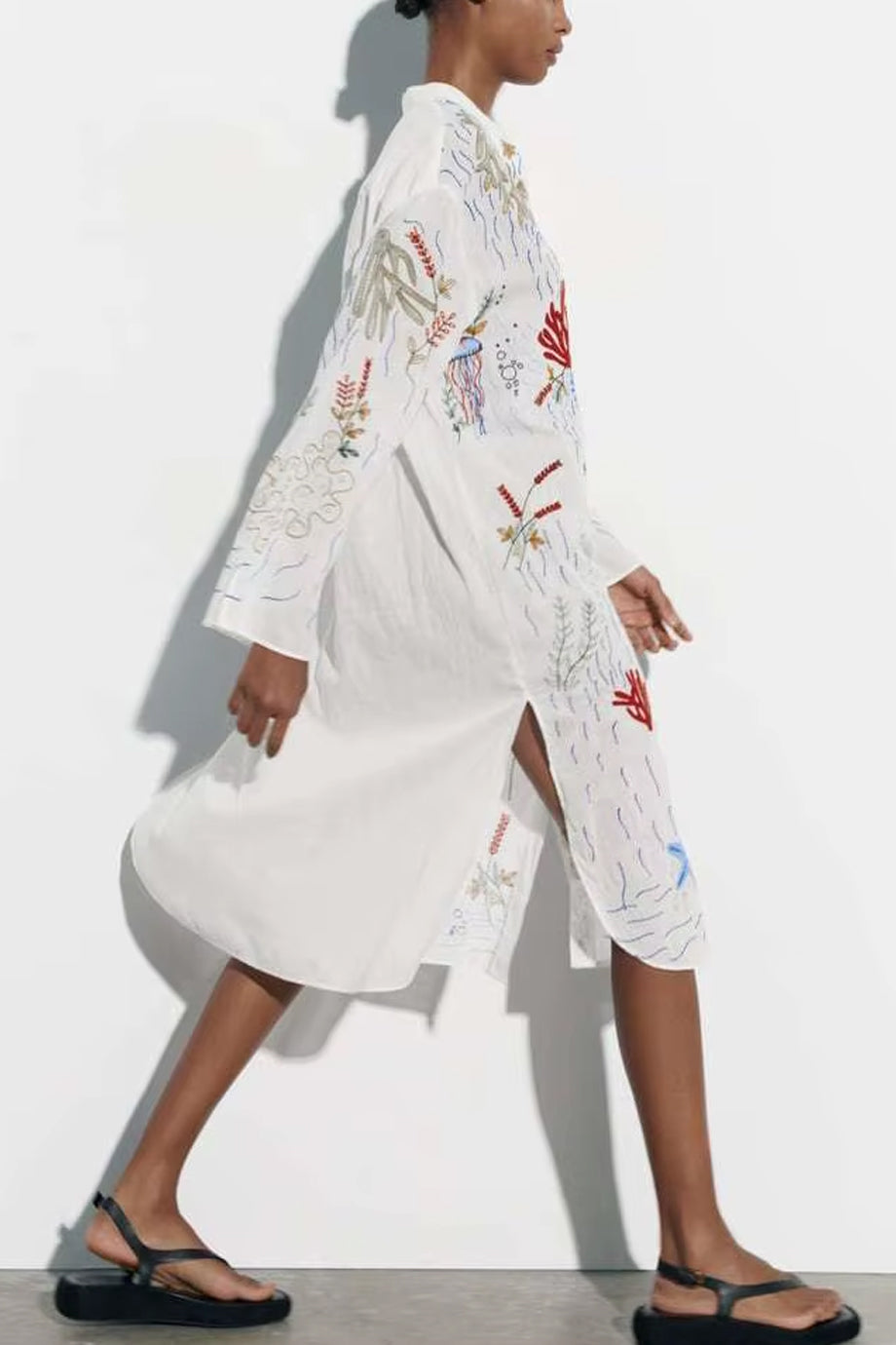 Coraline Κιμονό Πουκαμίσα με Κεντήματα  | Beachwear - Loungewear - Kimono | Coraline Embroidered Kimono Shirt