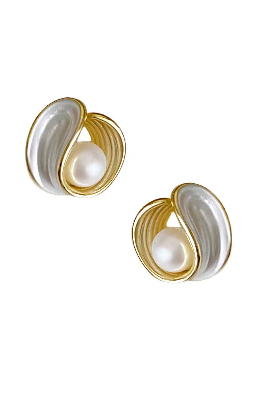 Ivory Moon Σκουλαρίκια Κλιπ με Πέρλα | Κοσμήματα - Σκουλαρίκια με Κλιπ | Ivory Moon Clip On Earrings