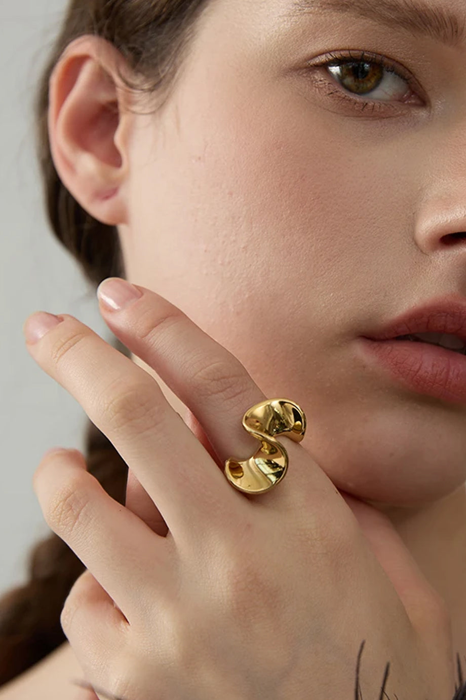 Arcelle Χρυσό Δαχτυλίδι | Κοσμήματα - Δαχτυλίδια - Jewelry Rings |  Arcelle Golden Sculptural Ring