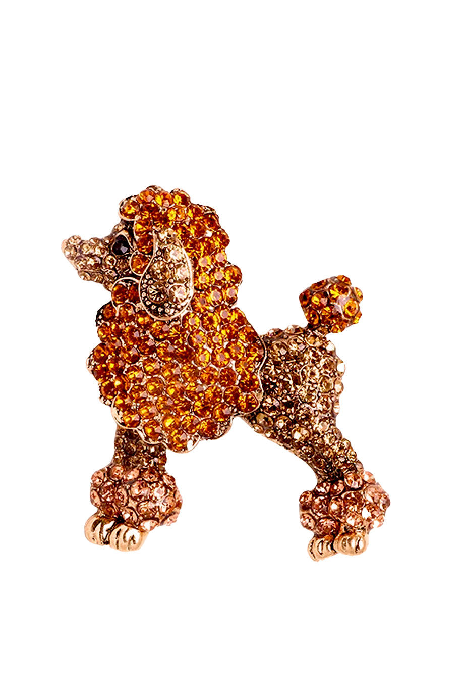 Poodle Καρφίτσα Σκύλος με Κρύσταλλα | Καρφίτσες Pins Brooches | Poodle Crystal Dog Brooch