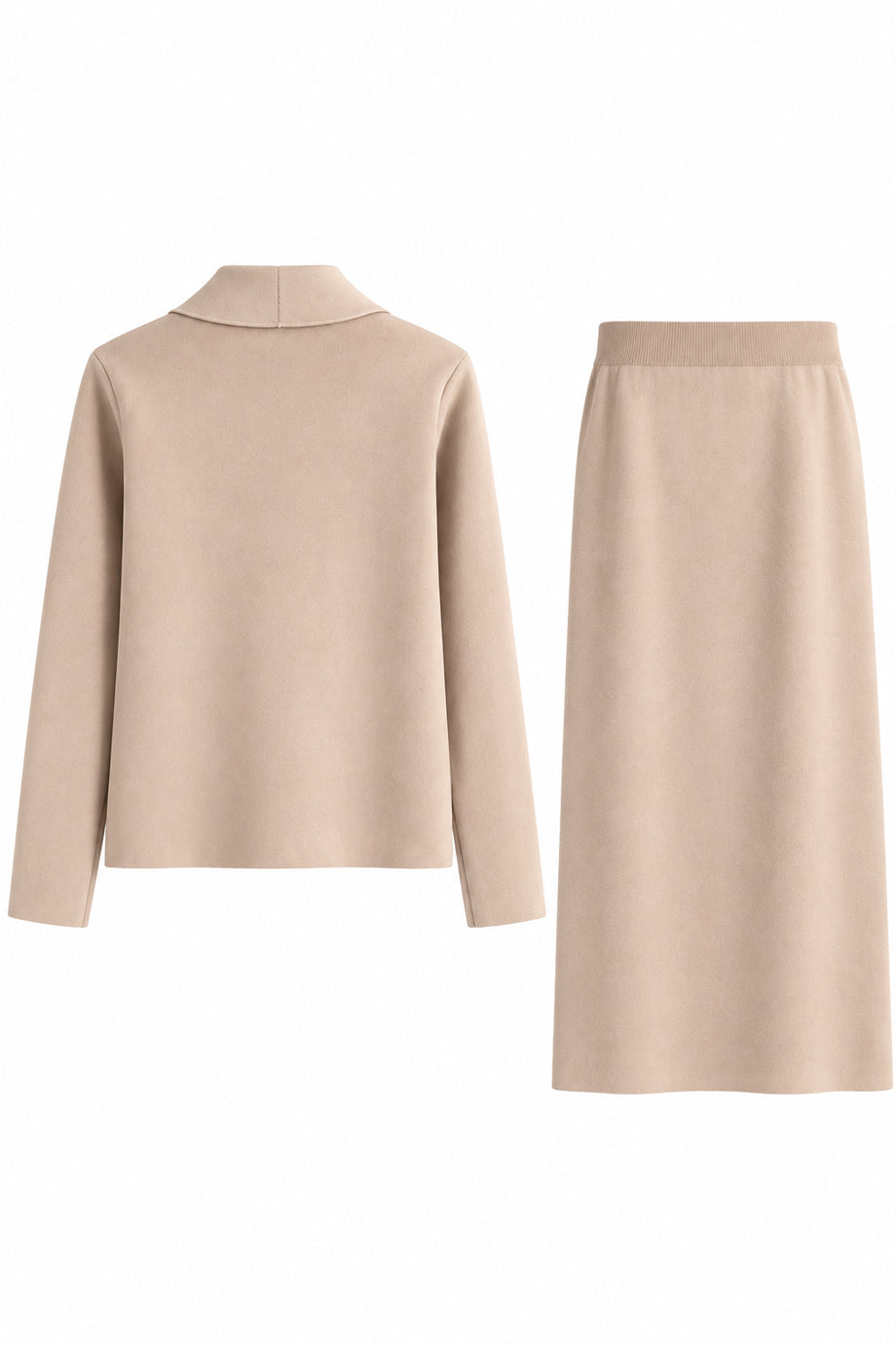 Sable Πλεκτό Σετ με Ζακέτα και Midi Φούστα | Πλεκτά Σετ Knitwear| Clothing Sets | Sable Knit Set with Cardigan and Skirt