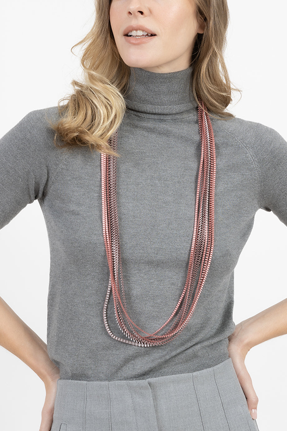 Essilp Πολύχρωμο Υφασμάτινο Κολιέ - Alexandra Tsoukala | Κοσμήματα - Κολιέ Essilp Multicolor Long Pleated Necklace KL105