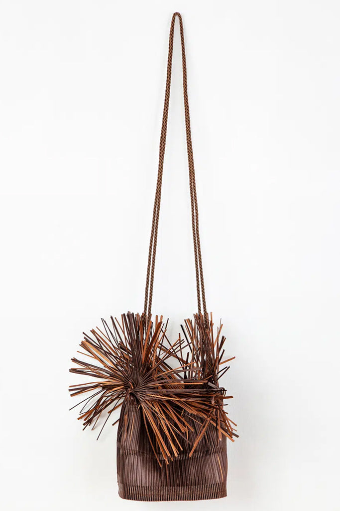 IS THIS A BAG? Καφέ Τσαντάκι - Alexandra Tsoukala | Bags IS THIS A BAG? Brown Satin Bag