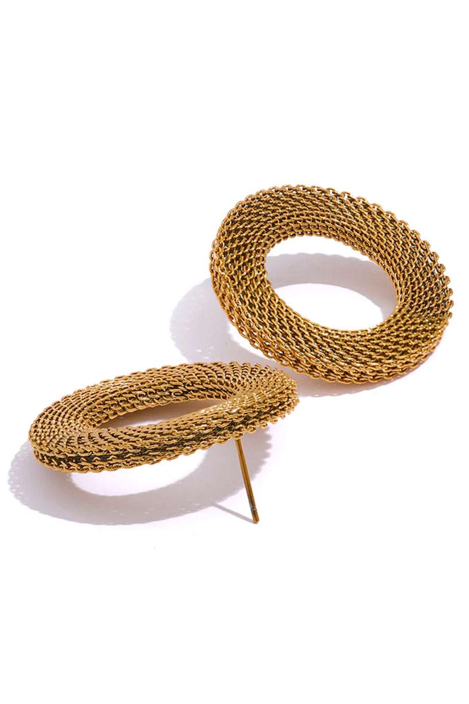 Rusty Gold Hoop Earrings