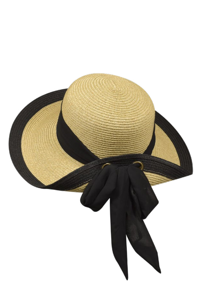 Sombrero de Paja Celosy Beige con Lazo