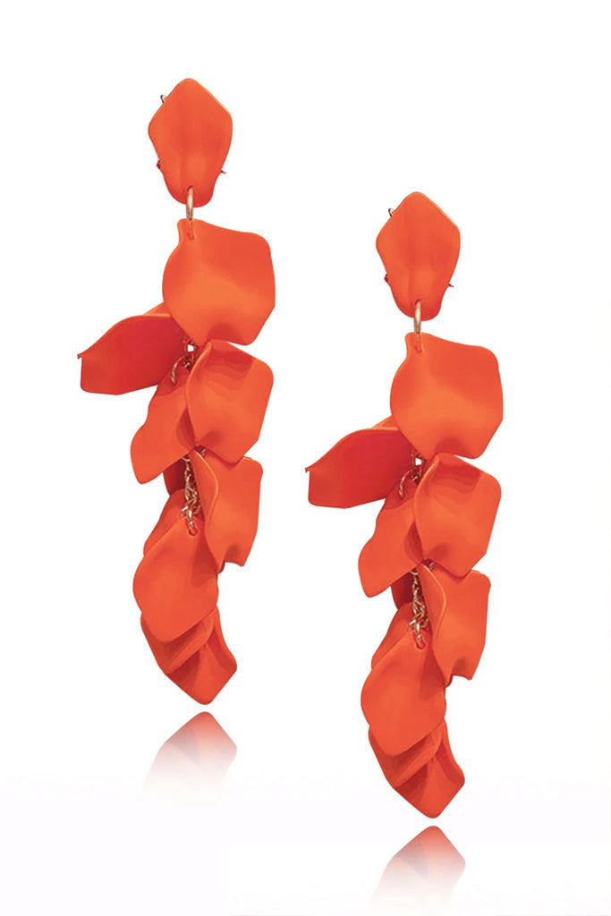 Leafy Πορτοκαλί Μακρυά Σκουλαρίκια | Κοσμήματα - Σκουλαρίκια