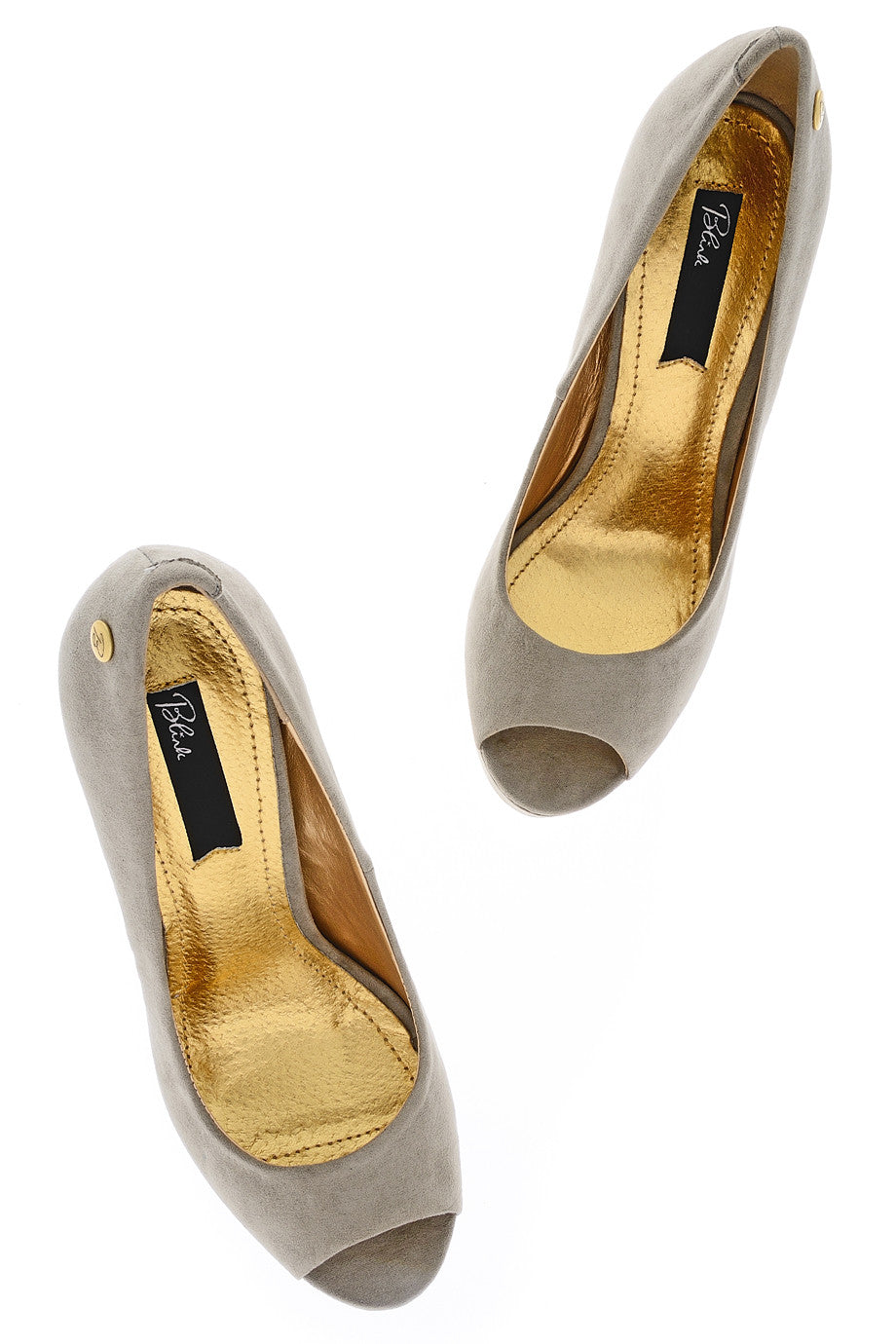 Γκρι Σουέντ Peep Toes - Blink | Γυναικεία Παπούτσια