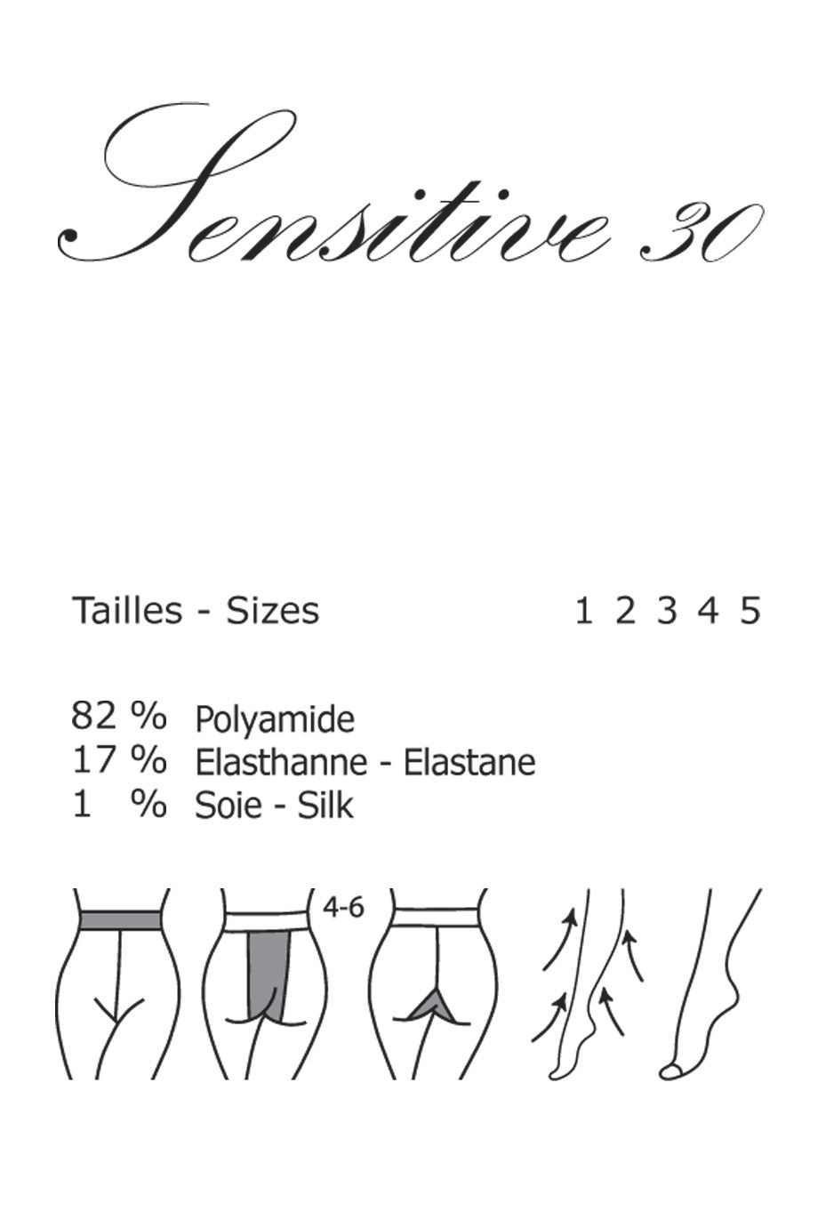 GERBE SENSITIVE 30 Πετρόλ Διάφανο Καλσόν
